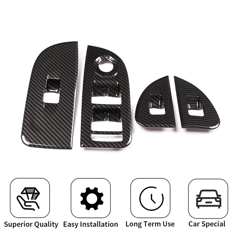 4 x Carbon fiber For Giulia 2016 2017 2018 ABS