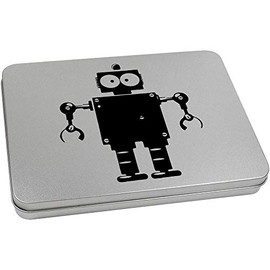 Azeeda 220mm 'Robot' Metal Hinged Tin/Storage Box (TT00119128)