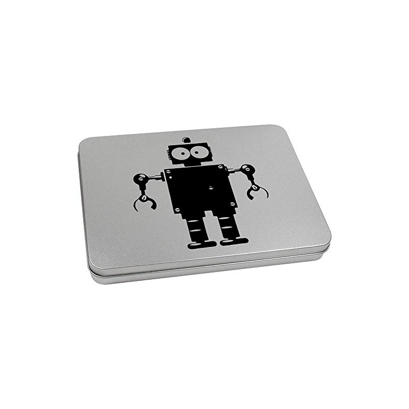 Azeeda 220mm 'Robot' Metal Hinged Tin/Storage Box (TT00119128)