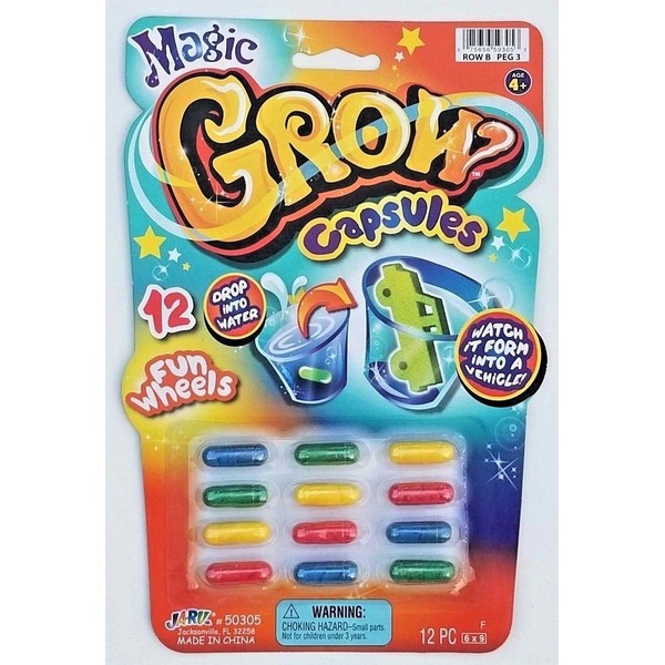 JA-RU Magic Grow Fun Wheels Capsules - 12 Different Shapes