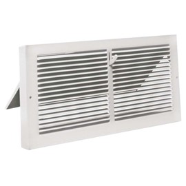 Imperial RG0113 10 x 8-Inch Steel Painted Baseboard Register, White
