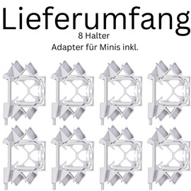 Pack of 8 Printtastisch Shelly DIN Rail Holders for 29 Shelly Relays: Plus 1, 1 Mini Gen3, Plus 1PM, 1PM Mini Gen3, Plus 2PM, 2.5, RGBW 2, PM, 2.5, Plus i4, Dimmer 2, DIN Rail