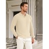 Hardaddy Men's Knit Polo Shirts Long Sleeve Button Up Pullover