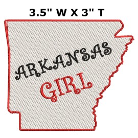 Athena Brands ARKANSAS GIRL Travel Patch Embroidered Iron-On Applique Badge Souvenir