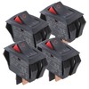 Carling Technologies RA901-VB-B-9-V X4 Switch, Rocker, Spst, 16A, 250V, Black