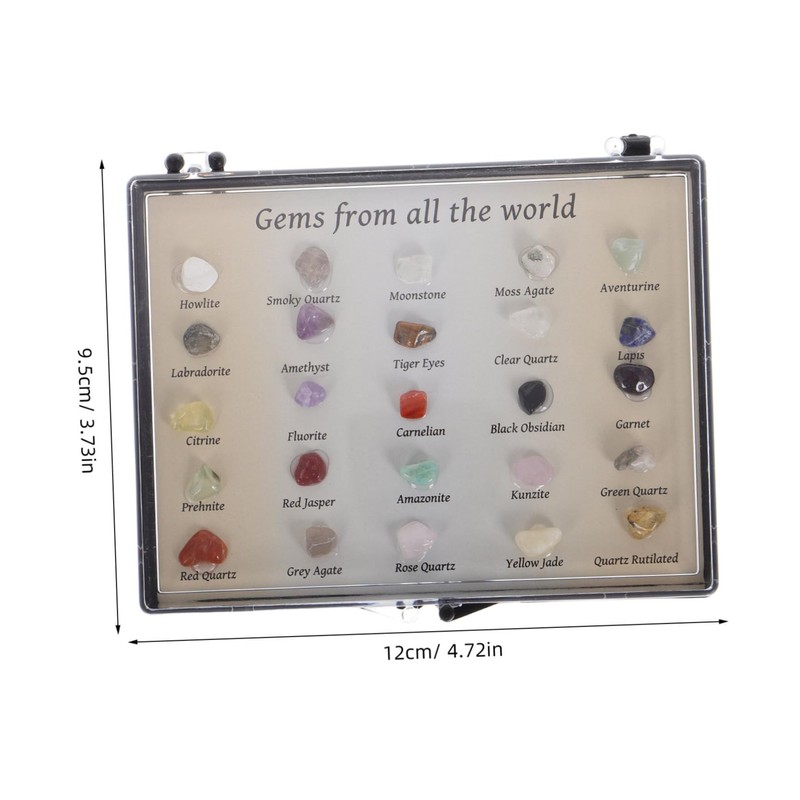 CIYODO Interactive Learning Set 25 Specimen Mini Display Boxes Crystal