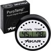 Xikar PuroTemp Round Digital Hygrometer, 10 Second Refresh Rate, Brushed