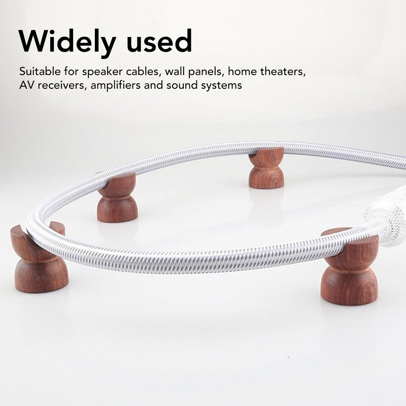 4PCS HiFi Speaker Cable Wire Bracket Wooden Shockproof Insulation HiFi