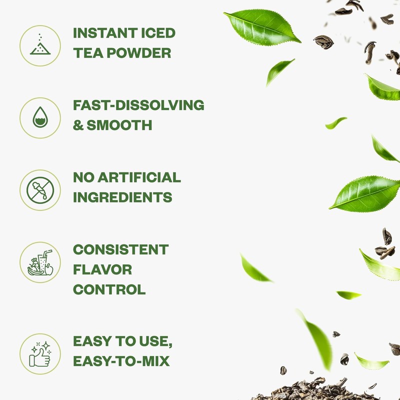 Purisure Unsweetened Instant Black Iced Tea Powder – Made from