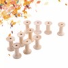 10 Pcs Unfinished Wooden Spools, Empty Thread Spools for Thread