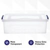 Superio Clear Storage Box with Lid, 22 Quart Plastic Container