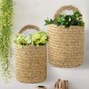 Seagrass Storage Basket Wall Hanging Basket Storage Rack Garden Plant