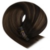 YoungSee 150G Clip in Extensions Brown Balayage Human Hair Clip