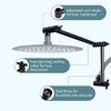 iFealClear All Metal 16" Shower Head Extension Arm, Solid Brass