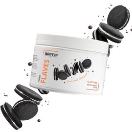 BODY IP Perfect Flaves Flavour Powder without Calories and Low Sugar Dark Cookie Flavour Powder for Lean Curd and Much More with Lactase and Delicious Pieces Intense Taste and Sweetness 150 g