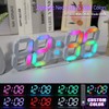 KOSUMOSU LED Wall Clock 15" RGB Digital LED Clock for