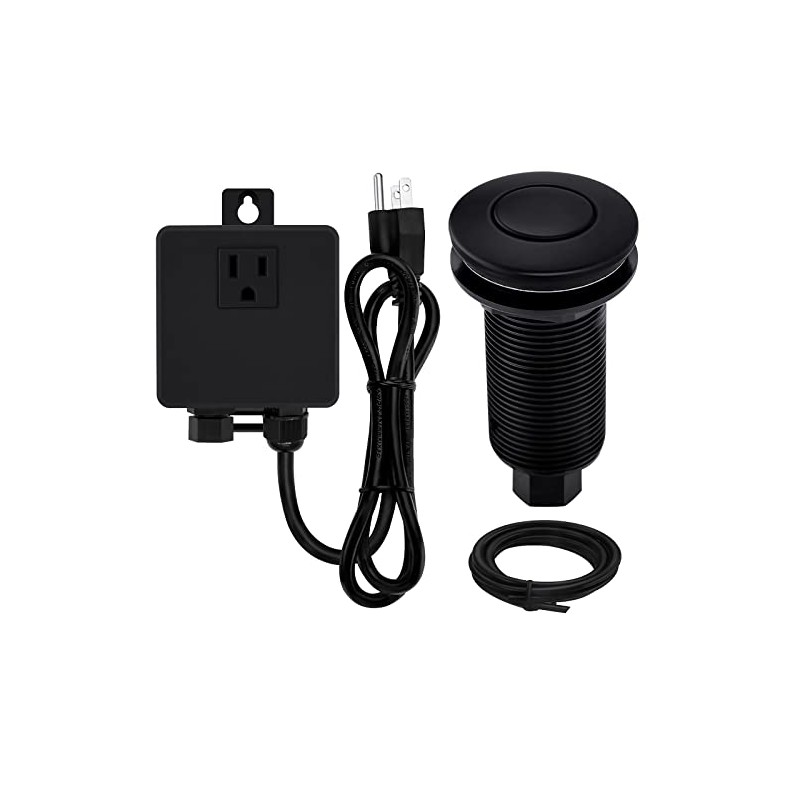 Garbage Disposal SinkTop Air Switch Kit with Long Button,Brass Made