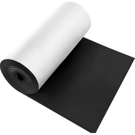 Adhesive Foam Padding Roll Closed Cell Sponge Neoprene Insulation Board Foam Sheet Pad with Sticky Back for Anti Vibration, Anti-Slip, DIY Crafts, Gaskets, Cosplay, Costume (Black, 12x59x1/4 Inches)
