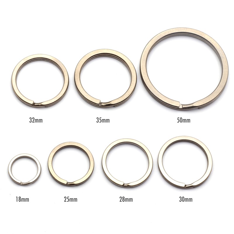 TUNUKE Ti Titanium Ring, Keychain, Key Ring, Key Hook, Carabiner,