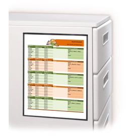 C-Line Magnetic Cubicle Keepers for Metal and Whiteboard Surfaces, Clear, 8.5 x 11 Inches, 2 per Pack (37911)