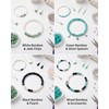 300Pcs Bamboo Beads,Transparent Bamboo Joint Craft Bead for DIY Beaded
