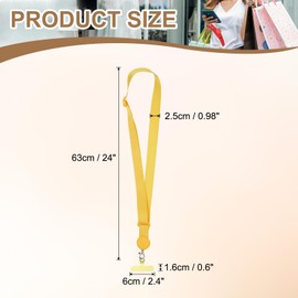 PATIKIL Adjustable Phone Lanyard, 1 Pack Polyester Crossbody Phone Strap Universal Cellphone Lanyard with Patch Neck Strip for Most Smartphones, Yellow