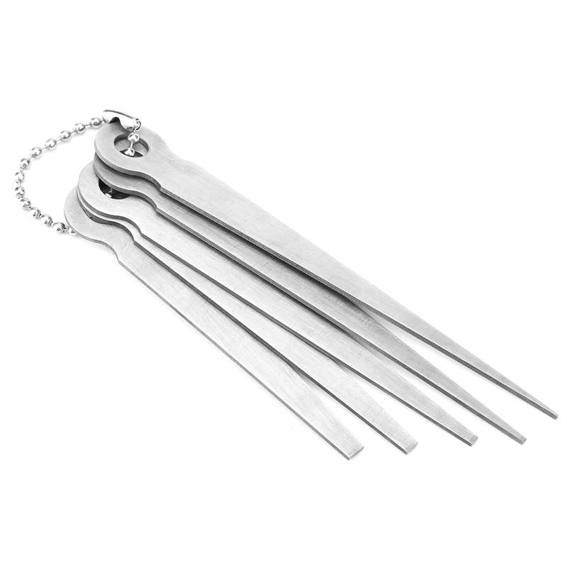 1 Set Stainless Steel Welding Taper Feeler Gauge Rulers Hole