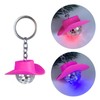 LEEINTO Cowboy Hat Disco Ball Keychain Portable LED Mini Disco