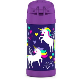 355ml FUNtainer® Vacuum Insulated Drink Bottle - Purple Unicorn