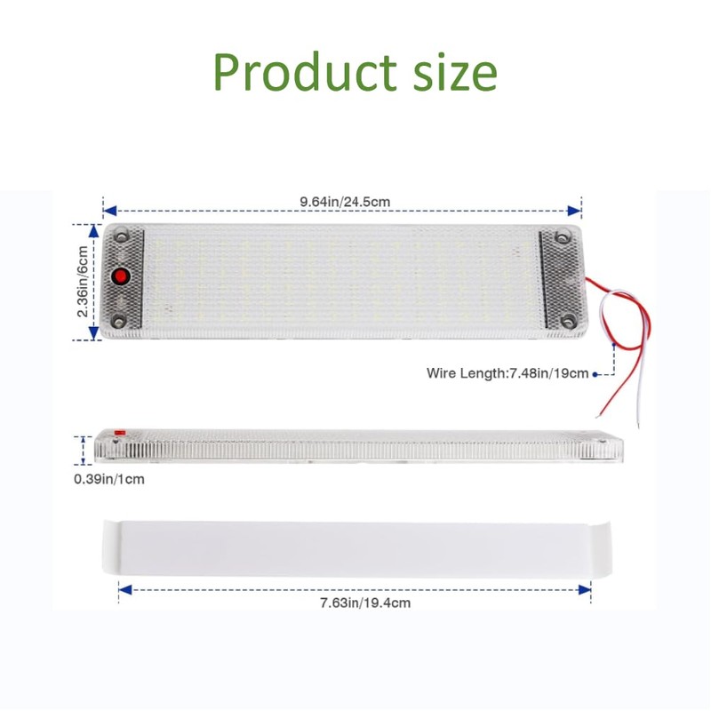 12V/24V RV Interior Light 108LEDs 12W LED Light Bars RV