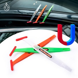 FOSHIO Wrap Stick Magnet Micro Mini Squeegee with Wrap Slip Cut Clipper Design, Different Hardness, 3 Microfibre Felts Added