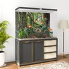 MIRRORANG 180x61cm Tropical Forest Terrarium Background Green Huge Tree Reptile