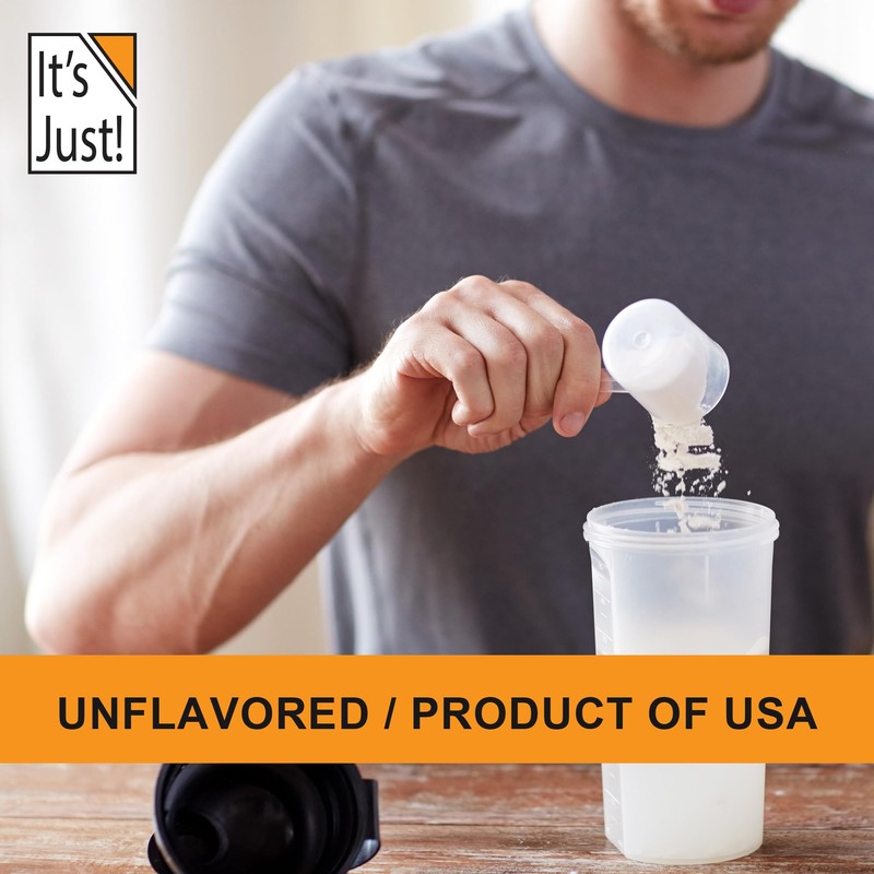 It's Just! - 100% Casein Protein Powder, Made in USA,