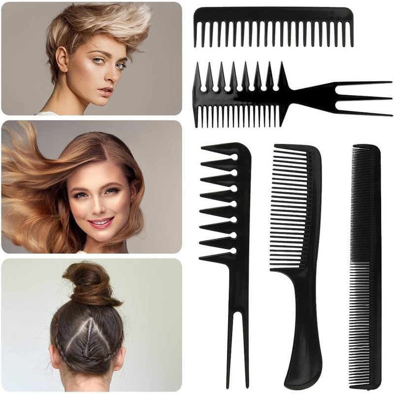 Kit 16 Cepillos Peines Cabello Peinado Peluquería Magic Clip De
