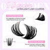 WENDY LASHES Cluster Lashes, 60D+80D+100D+150D Eyelash Clusters D-Curl Fluffy Individual-Eyelashes
