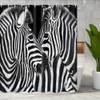 Zebra Print Shower Curtain Black and White, Cute Zebra Animal