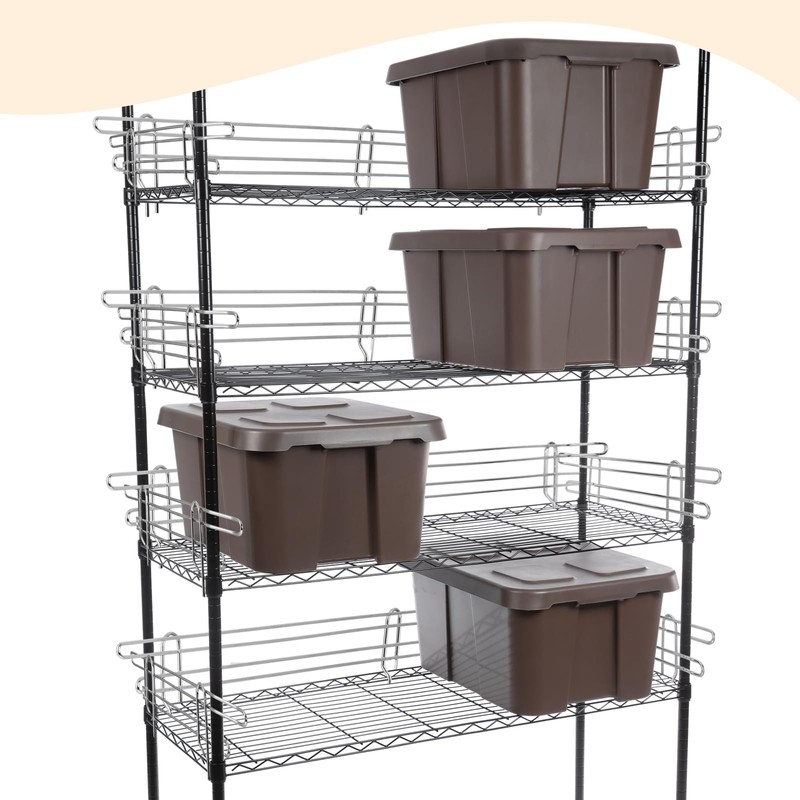 MorningRo 4 Pcs Chrome Wire Shelf Ledge 18" L x