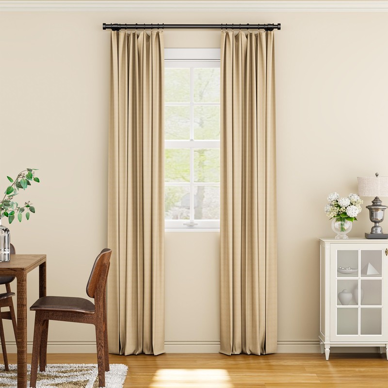 YaFex Heavy Duty Curtain Rods 32-60 Inch, 1 Inch Adjustable