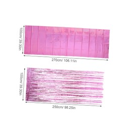 KOMBIUDA 1set Sequin Tablecloth Rectangle Fairy Table Cloth Tea Party Table Cover Fairy Party Tablecloth Decorations Pink