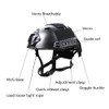 Tactical Airsoft Helmet and Full Face Mask with Removable Goggles