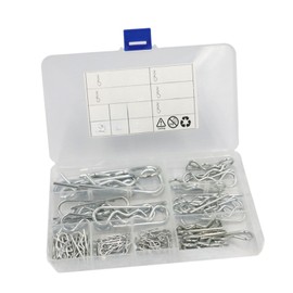Milageto 125x Cotter Hairpin Assortment Kit Fastener Carbon Steel Hardware Hitch Pin Clips Splits Pin for Truck Mechanics Small Engine