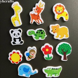 Fridge Magnet Fixed Blackboard Magnet Kindergarten Crafts Animals Flower Ocean 12 pieces GD02763 100ea