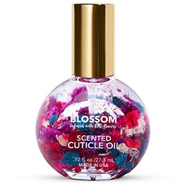 Blossom Hydrating, Moisturizing, Strengthening, Scented Cuticle Oil, Infused with Real Flowers, Made in USA, 0.92 fl. oz, Jasmine (Cap Color May Vary)