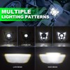 LENJIEMT Dirt Bike LED Headlight with White Bezel, 2000LM Front