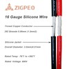 ZIGPEO 16 AWG Silicone Wire 100FT, Extra Flexible 16 Gauge