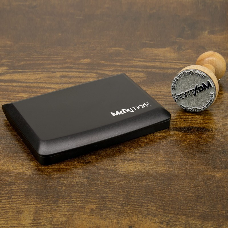 MaxMark Large Black Stamp Pad - 2-3/4" by 4-1/4" -