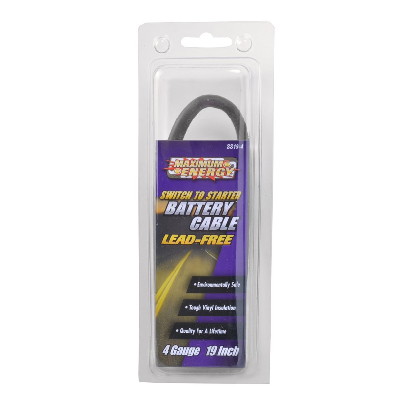 Road Power SS19-4 Switch-Starter Cable, Black, 19-Inch