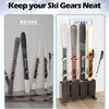 Heavy Duty Metal Ski Storage Rack, 8 Pair Freestanding Steel