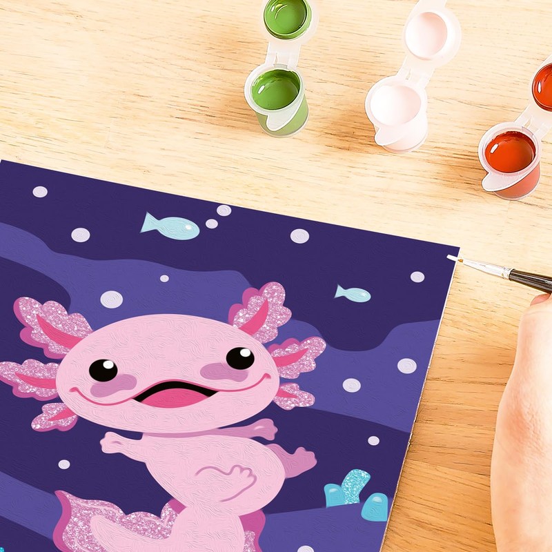Ravensburger CreArt: Axolotl – Dipingere con i Numeri per Bambini