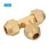 PATIKIL 3/8" x 3/8" x 3/8" Brass Pipe Fitting, 3